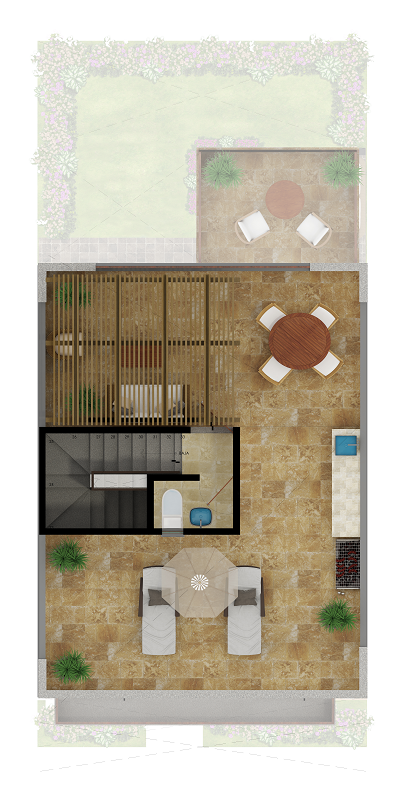 Plano roof garden Santa Elena